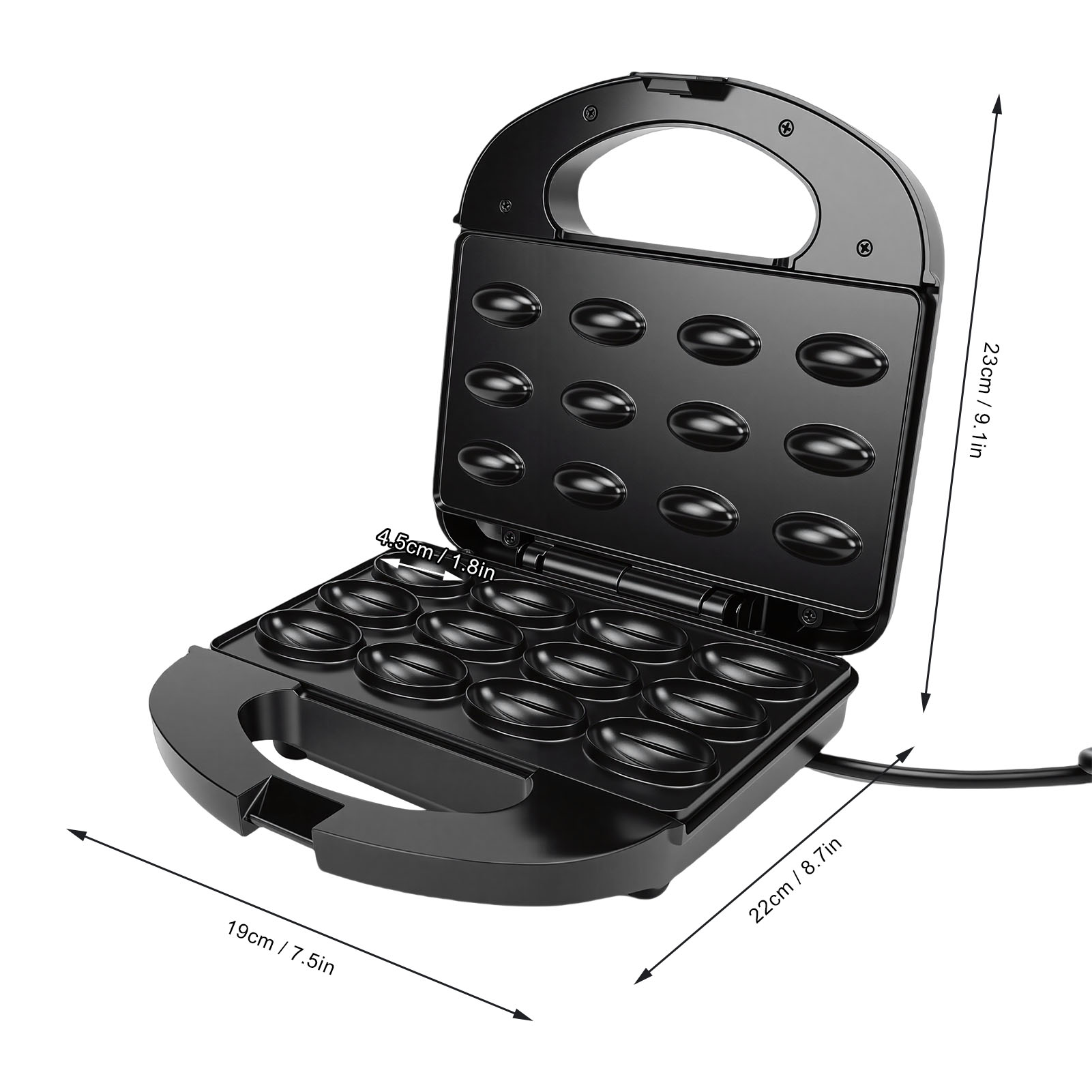 12 Walnut Cookie Maker Non Sti - Mini Waffle Maker Machine 评论和价格