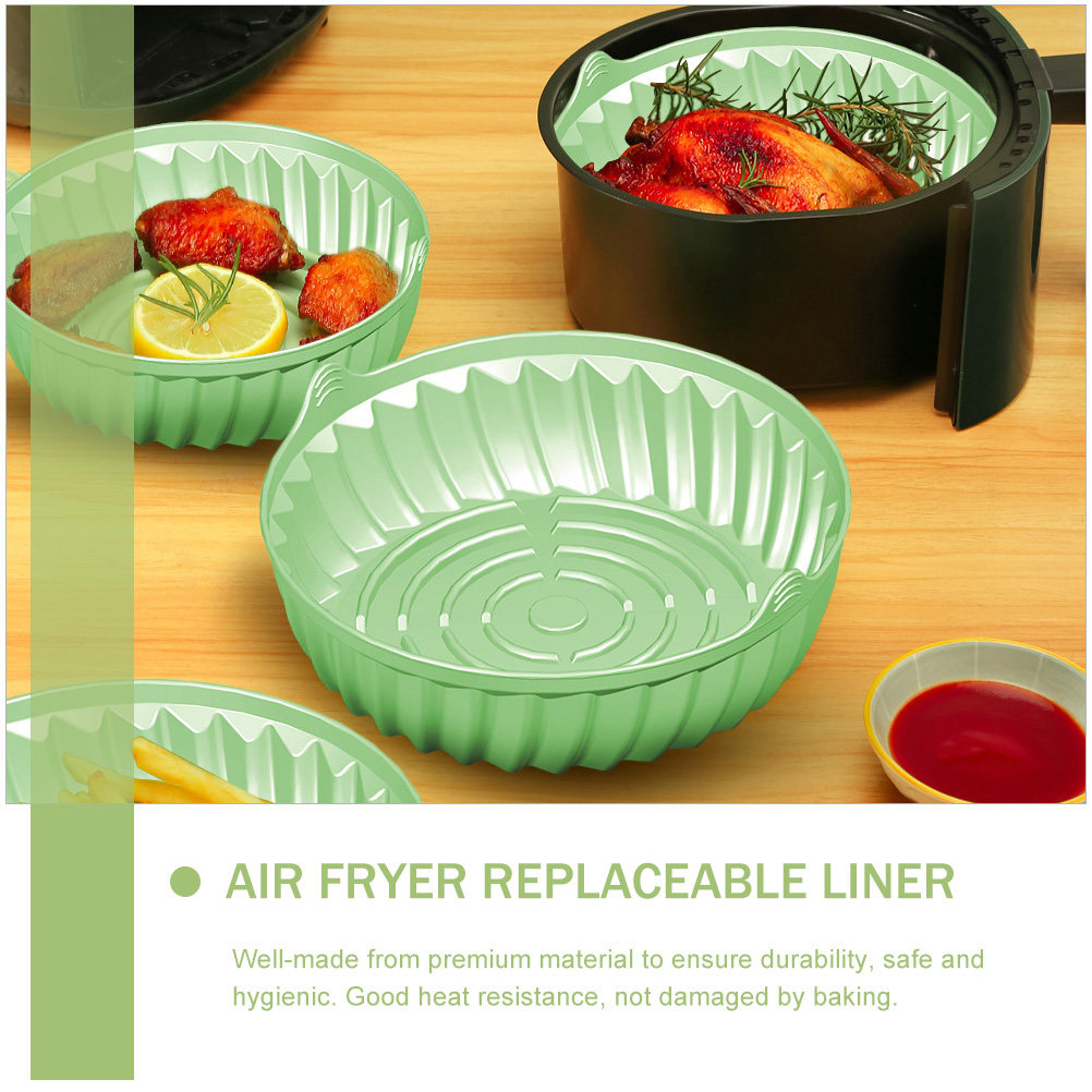 Round Silicone Air Fryer Bakin - Air Fryer Silicone Pot Liner 评论和价格